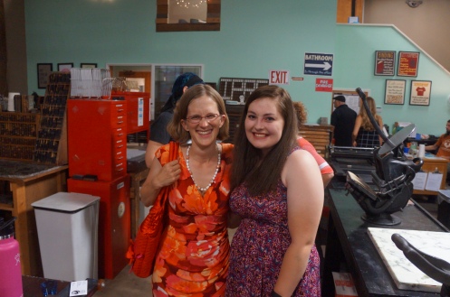 Laura Standfill with my friend and former student Aubrey Jarvis (photo courtesy LS)
